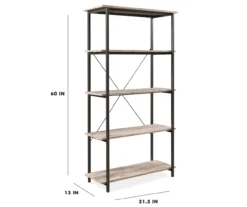Real Living Rustic 5-Shelf Bookcase -Household Items Sale 810343917 9