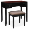 Shirley Black Cherry Mirror Vanity Set With Stool 2 Shirley Black Cherry Mirror Vanity Set With Stool -Household Items Sale 810389408 1