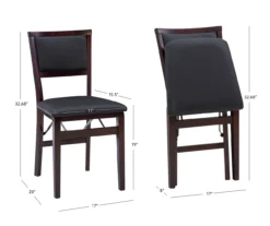 Brown Classic Open Back Folding Chairs, 2-Pack -Household Items Sale 810389460 A7