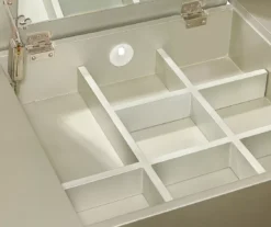 Kelly Silver Rounded Mirror Vanity Set With Stool -Household Items Sale 810389505 5