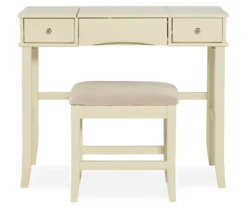 Caroline Cream Mirror Vanity Set With Stool -Household Items Sale 810389506 2