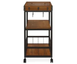 Luke Industrial Kitchen Cart With Wine Storage 9 Luke Industrial Kitchen Cart With Wine Storage -Household Items Sale 810389531 3