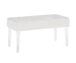 Marie Platinum Padded Glam Acrylic Bench 15 Marie Platinum Padded Glam Acrylic Bench -Household Items Sale 810389624 A0 1