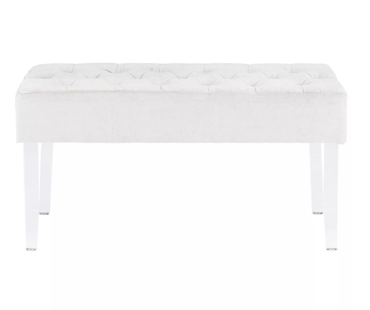Marie Platinum Padded Glam Acrylic Bench 8 Marie Platinum Padded Glam Acrylic Bench - Image 6