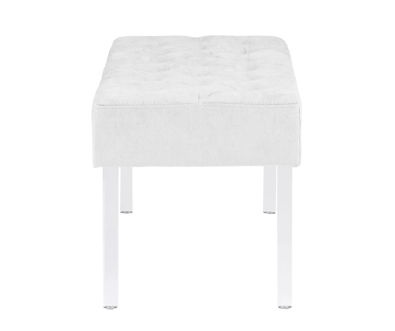 Marie Platinum Padded Glam Acrylic Bench 6 Marie Platinum Padded Glam Acrylic Bench - Image 4