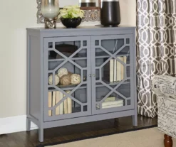 Ava Gray Geometric 2-Door Cabinet 6 Ava Gray Geometric 2-Door Cabinet -Household Items Sale 810389671 2