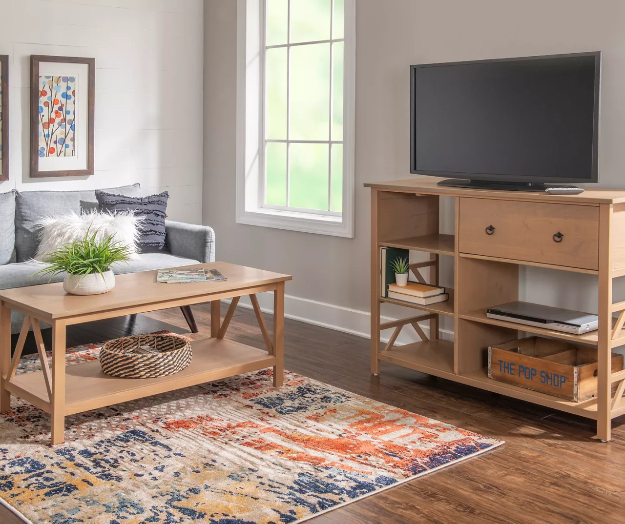 Rockford Rustic Gray 5-Shelf TV & Media Center 14 Rockford Rustic Gray 5-Shelf TV & Media Center - Image 12