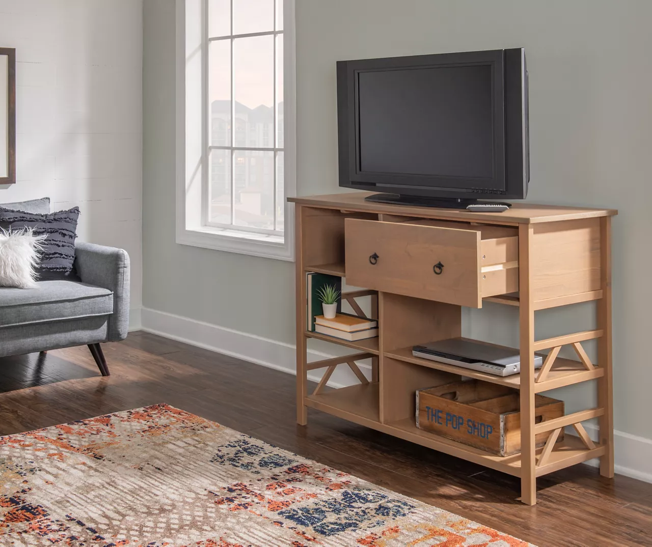 Rockford Rustic Gray 5-Shelf TV & Media Center 13 Rockford Rustic Gray 5-Shelf TV & Media Center - Image 11