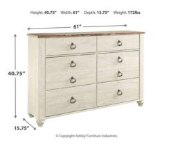 Willowton Whitewash Dresser 23 Willowton Whitewash Dresser -Household Items Sale 810406133 11