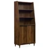 Harvey Park Dark Brown 3-Shelf Wide Bookcase -Household Items Sale 810406224 1