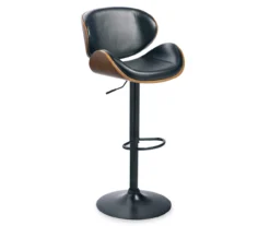 Bellatier Black & Brown Contoured Adjustable Height Barstool