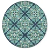 Capri Blue & Green Indoor/Outdoor Area Rugs 2 Capri Blue & Green Indoor/Outdoor Area Rugs -Household Items Sale 810413026