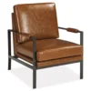 Peacemaker Brown Faux Leather Accent Chair 1 Peacemaker Brown Faux Leather Accent Chair -Household Items Sale 810431436 2