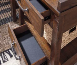 Baldridge Rustic Brown 2-Drawer Rolling Printer Stand 5 Baldridge Rustic Brown 2-Drawer Rolling Printer Stand -Household Items Sale 810458202 2