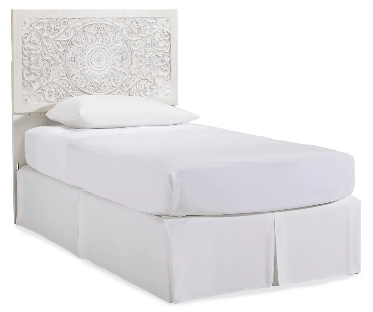 Paxberry Whitewash Carved Medallion Twin Headboard 5 Paxberry Whitewash Carved Medallion Twin Headboard - Image 3