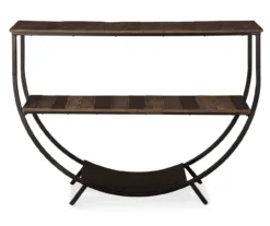 Lamoney Gray, White & Brown Slat Console Table -Household Items Sale 810458257 1