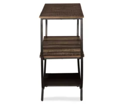 Lamoney Gray, White & Brown Slat Console Table -Household Items Sale 810458257 3