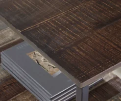 Lamoney Gray, White & Brown Slat Console Table -Household Items Sale 810458257 4