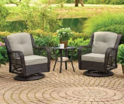 Gray 4-Piece Replacement Pinehurst Swivel Glider Cushion Set -Household Items Sale 810460986 3