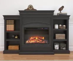69" Shoreleaf Black Mantel Electric Fireplace -Household Items Sale 810465004 1