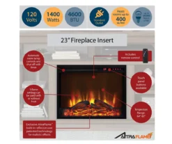 59" Century Lane Rustic Brown Electric Fireplace Console -Household Items Sale 810465020 4