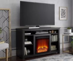 47" Clairfield Black Electric Fireplace Console -Household Items Sale 810465077 1
