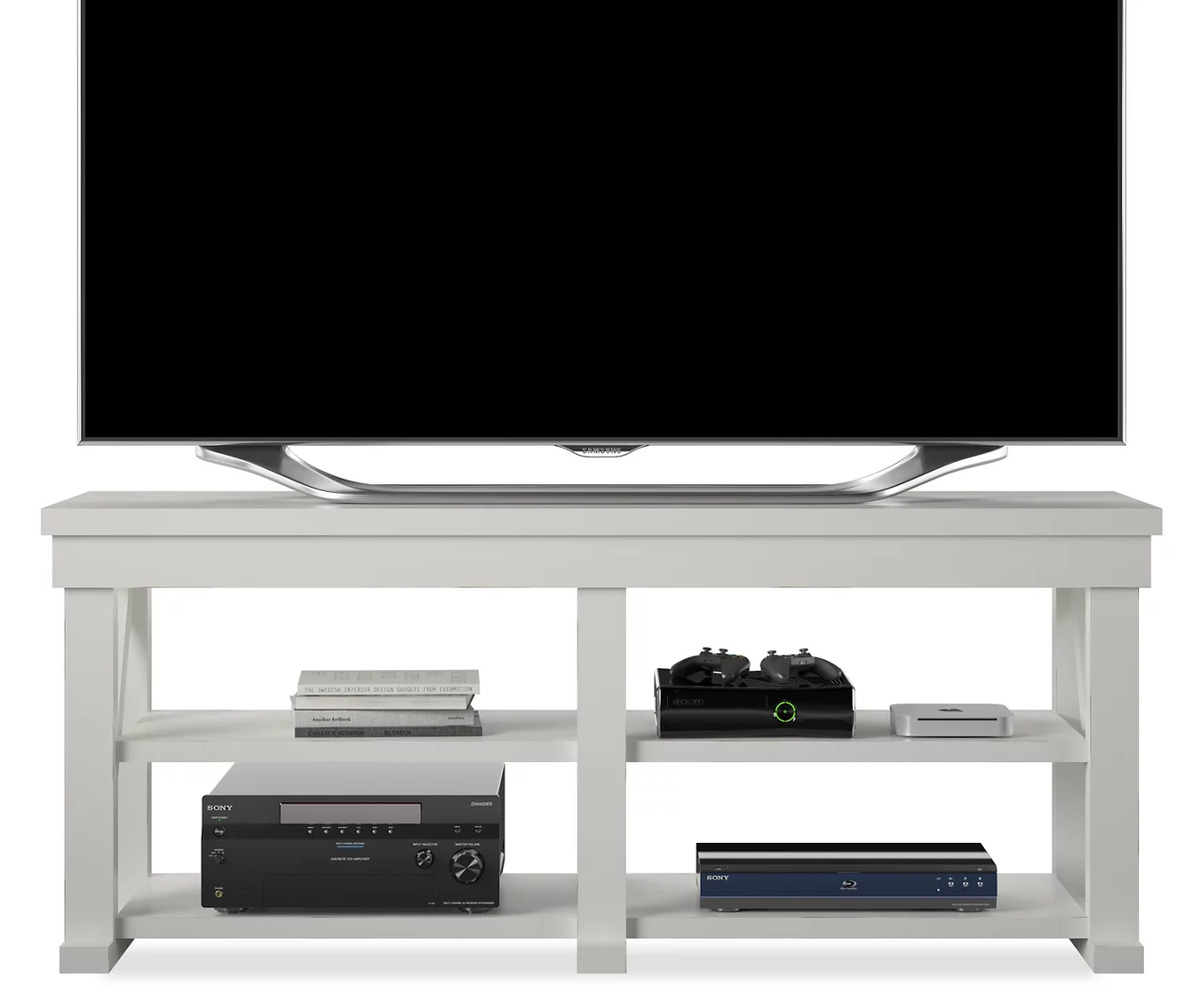 Stockton White TV Stand 5 Stockton White TV Stand - Image 3