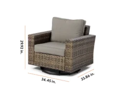 Broyhill Eagle Brooke All-Weather Wicker Swivel Cushioned Patio Glider -Household Items Sale 810496528 99 2