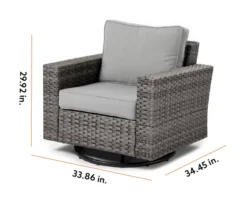 Broyhill Eagle Brooke All-Weather Wicker Swivel Cushioned Patio Glider -Household Items Sale 810498107 99 2