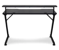 Black LED Gaming Desk With Riser -Household Items Sale 810499569 1