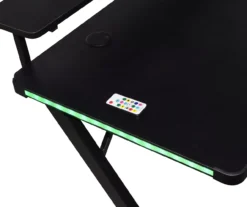 Black LED Gaming Desk With Riser -Household Items Sale 810499569 5