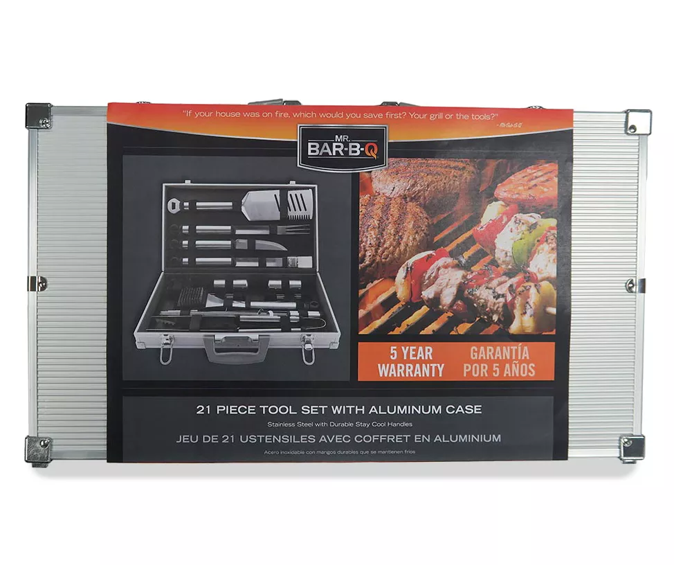 Stainless Steel 22-Piece Grilling Tool Set & Aluminum Case 3 Stainless Steel 22-Piece Grilling Tool Set & Aluminum Case