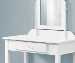 White Wood Vanity With Mirror 10 White Wood Vanity With Mirror -Household Items Sale 810502793 4