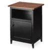 Walnut & Black Nightstand