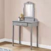 Gray Vanity Table With Mirror 1 Gray Vanity Table With Mirror -Household Items Sale 810512907 1