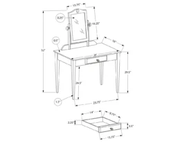 Gray Vanity Table With Mirror 9 Gray Vanity Table With Mirror -Household Items Sale 810512907 3