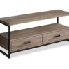 48" Dark Taupe 2-Drawer TV Stand