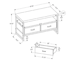 48" Dark Taupe 2-Drawer TV Stand 11 48" Dark Taupe 2-Drawer TV Stand -Household Items Sale 810512921 3