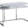 White & Silver Chrome Office Desk -Household Items Sale 810512954 2