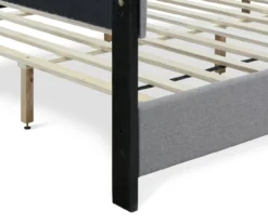 Gray Hudson King Upholstered Linen Fabric Bed -Household Items Sale 810513494 15