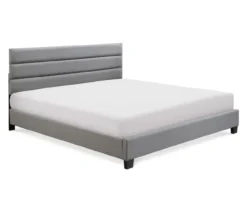 Gray Hudson King Upholstered Linen Fabric Bed -Household Items Sale 810513494 2