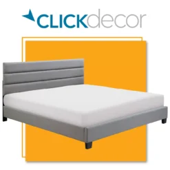 Gray Hudson King Upholstered Linen Fabric Bed -Household Items Sale 810513494