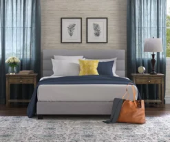 Gray Hudson King Upholstered Linen Fabric Bed -Household Items Sale 810513494 4