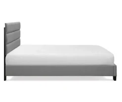 Gray Hudson Queen Upholstered Linen Fabric Bed 32 Gray Hudson Queen Upholstered Linen Fabric Bed -Household Items Sale 810513495 11