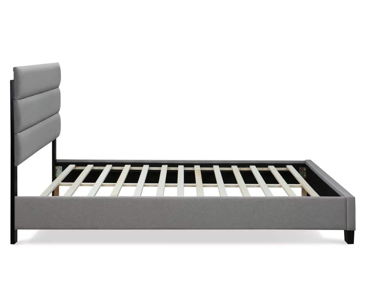 Gray Hudson Queen Upholstered Linen Fabric Bed 8 Gray Hudson Queen Upholstered Linen Fabric Bed - Image 6