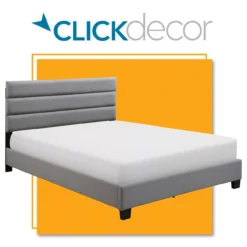 Gray Hudson Queen Upholstered Linen Fabric Bed 26 Gray Hudson Queen Upholstered Linen Fabric Bed -Household Items Sale 810513495