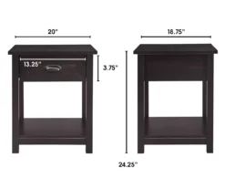 Baily Black Nightstand -Household Items Sale 810513516 4