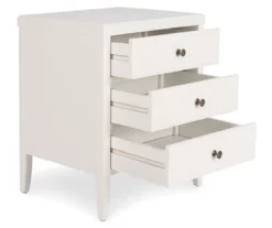 White Finley Wood 3-Drawer Nightstand -Household Items Sale 810513520 3