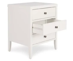 White Finley Wood 3-Drawer Nightstand -Household Items Sale 810513520 4