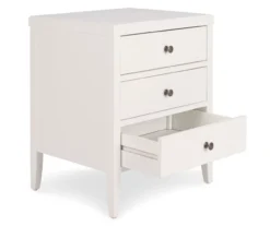 White Finley Wood 3-Drawer Nightstand -Household Items Sale 810513520 5